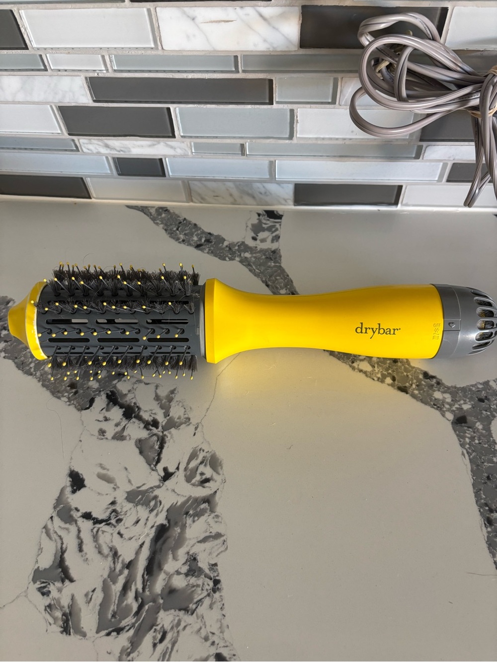 Drybar Yellow and Gray Round Styling Hot Brush like new only used few times